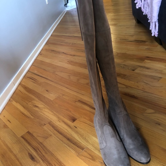 Slayer Steve Madden Taupe OTK Boots EXCELLENT Cond - Picture 6 of 12